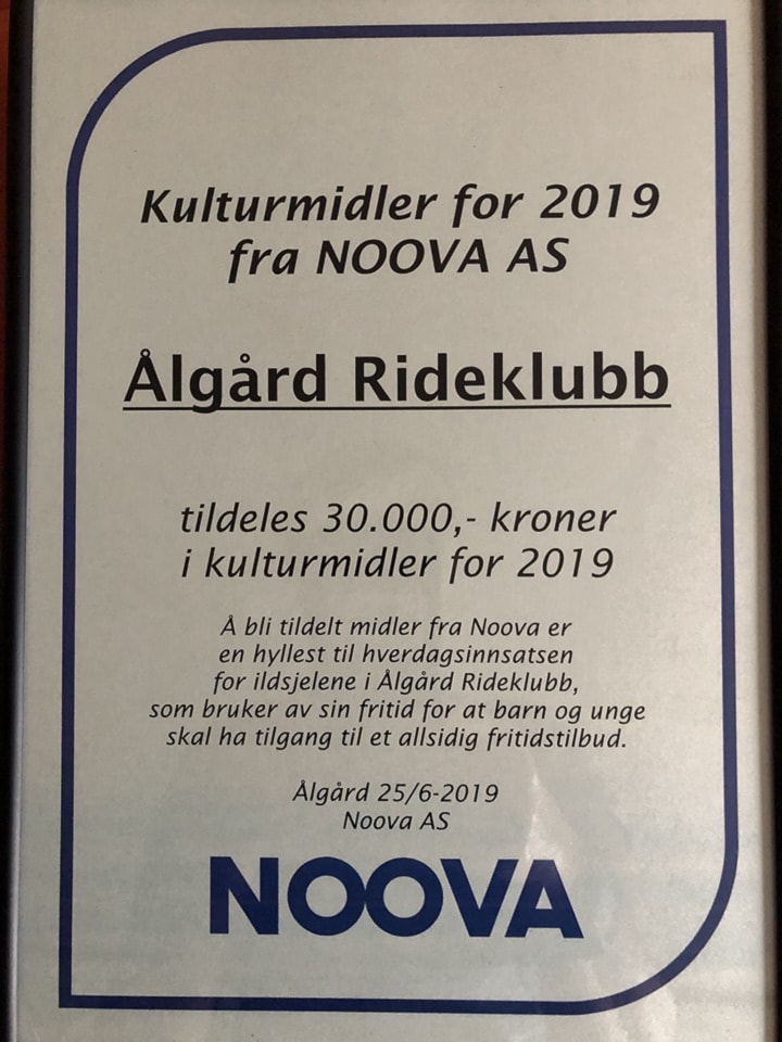 Tusen takk til NOOVA for kulturmidler